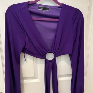 Blue Blush Deep Purple Ring Accent Top